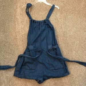 Dark Chambray Romper
